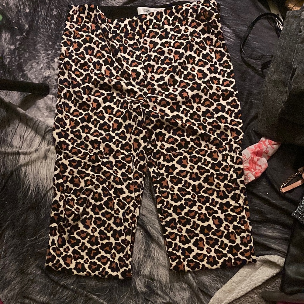 Diane Von Furstenberg Leopard Print Pants